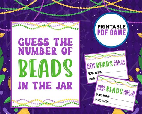 Printable mardi gras game bundle party games and activities mardi gras ...