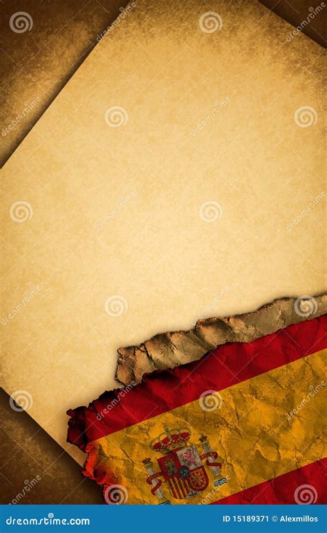 Old Spain Flag and Document. Stock Image - Image of flag, spain: 15189371