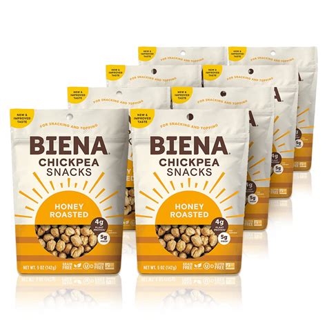 BIENA Honey Roasted Chickpea Snacks | Gluten Free, Dairy Free ...