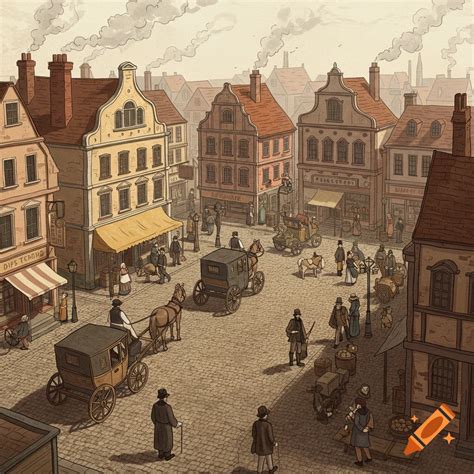 1800s town on Craiyon