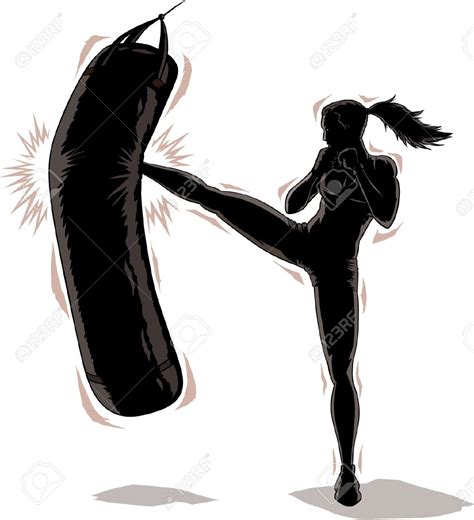 Kickboxing Silhouette at GetDrawings | Free download