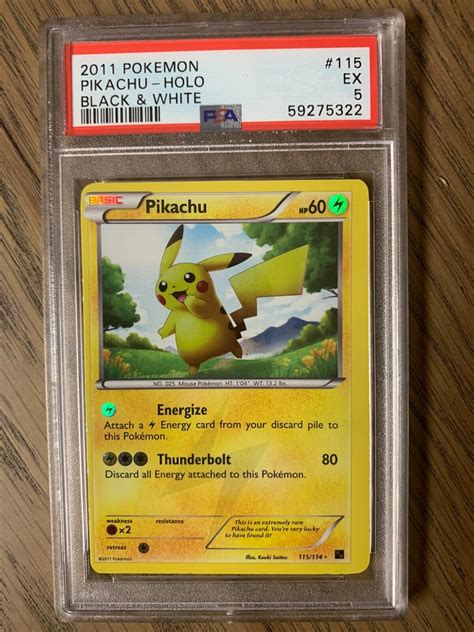 Pikachu Black And White Card