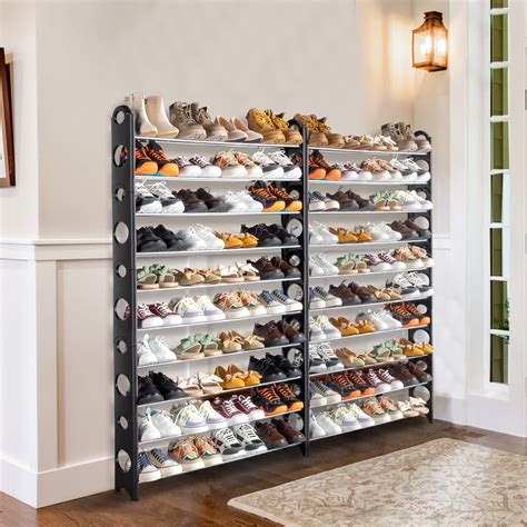 Ktaxon 20-Tier Shoe Rack, 100-Pair Storage, Space Saving for Closet ...