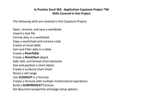 Image result for Excel Capstone Project Level 2