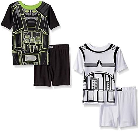 Buy Star Wars Big Boys' Rogue One 4-Piece Cotton Pajama Set, Black, 4 ...