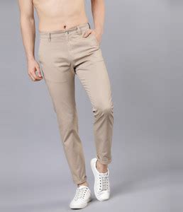 HIGHLANDER Slim Fit Men Beige Trousers - Buy BEIGE HIGHLANDER Slim Fit ...
