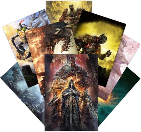 Buy GTOTd Dark Game Souls posters 8 Pack 11.5" x 16.5“ Merchandise Game ...