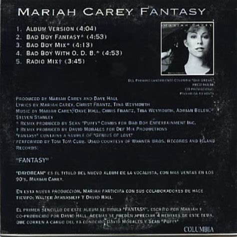 Mariah Carey Fantasy Mexican Promo CD single (CD5 / 5") (289535)