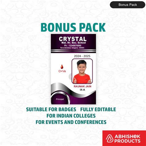Bonus Pack ID Card Design Files - 63 PSD PhotoShop Templates – Abhishek ...