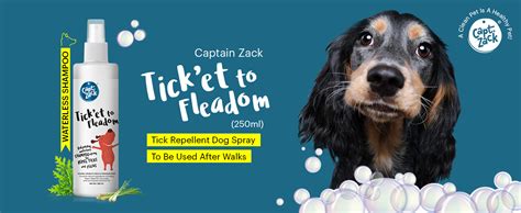 Buy Captain Zack Dog Spray Shampoo for All Breeds | Tick’et to Fleadom ...