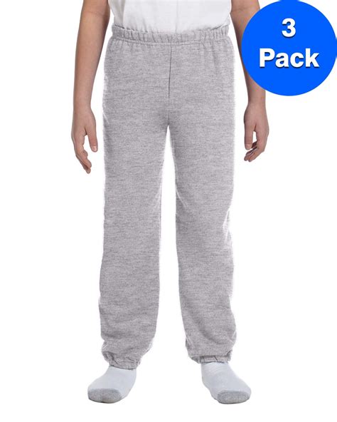 Boys 7.75 oz. Heavy Blend? 50/50 Sweatpants 3 Pack - Walmart.com