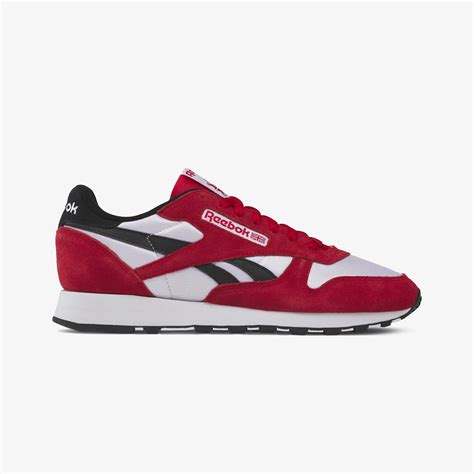 Reebok | CLASSIC LEATHER { RED/CARBON BLACK/CLOUD WHITE – Superkicks