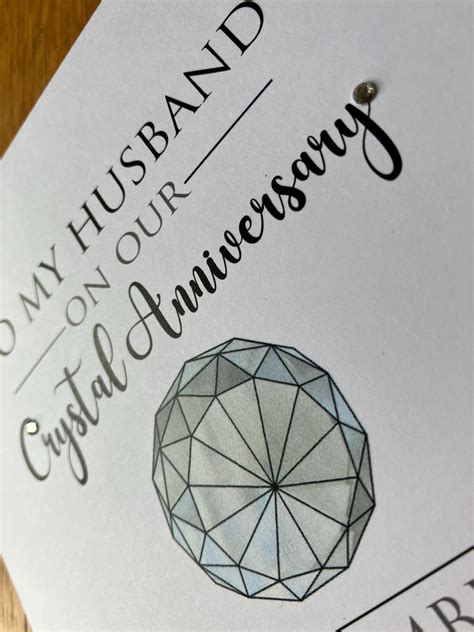 Crystal Wedding Anniversary 15 years Congratulations Names