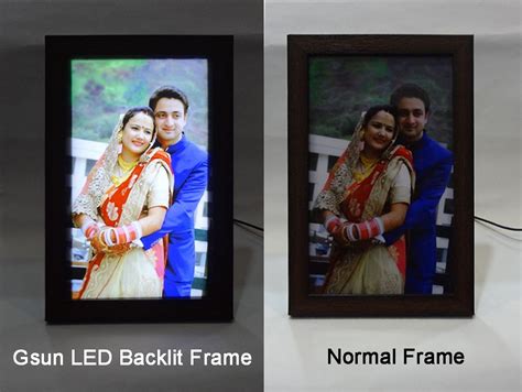Gsun Innovation Classic-S LED Backlit Photo Frame (9" x 5'' Inch, Multi ...