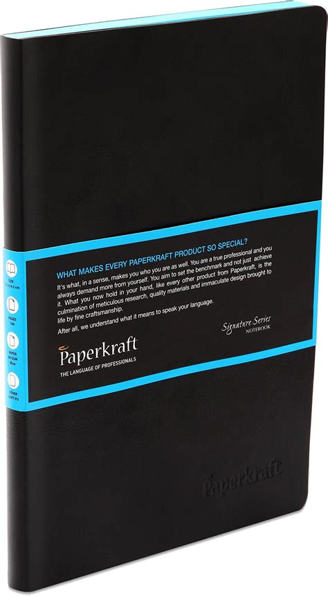Paperkraft Signature Series Notebook (Black Cover) - 210 x 145 mm, 160 ...