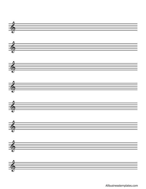 Printable Staff Paper - Printable Free Templates
