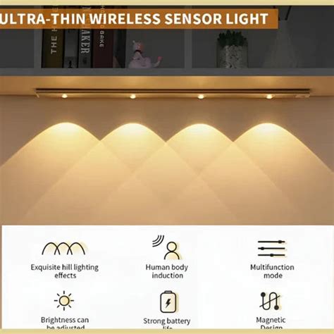 Sleek: USB-C Rechargeable LED Panel Light with PIR Motion Sensor, Moun