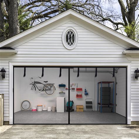 Garage Screen Doors for 2 car garage-14x7FT Fiberglass Durable Heavy ...