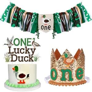Cheerupp Mallard Duck 1st Birthday Decorations for Girls and Boys, One ...