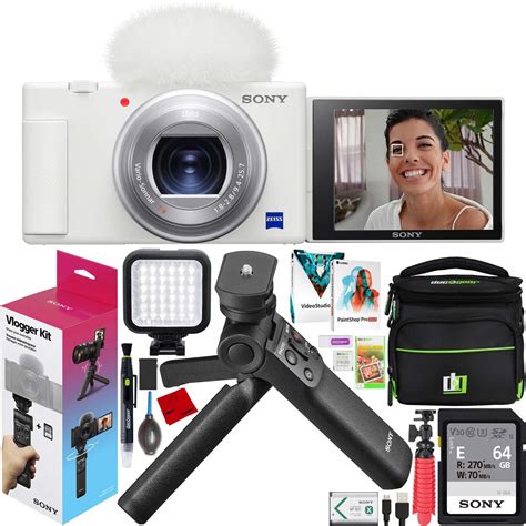 Sonyzv 1 Compact Digital 4k Camera Vlogger Creators Kit Accvc1 ...