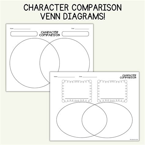 Compare And Contrast Characters Graphic Organizer