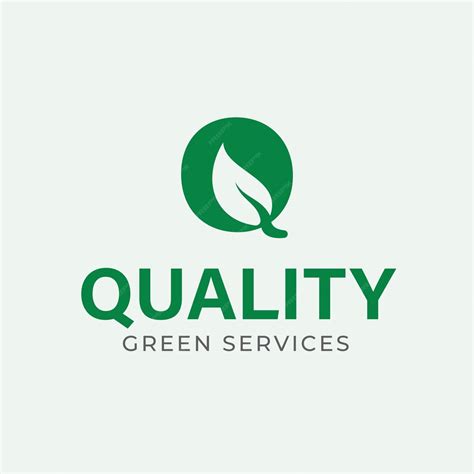 Premium Vector | Letter q quality green logo leaf logo letter mark monogram eco friendly