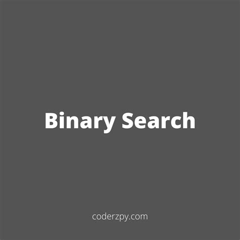 Python Binary Search Tutorial 的图像结果