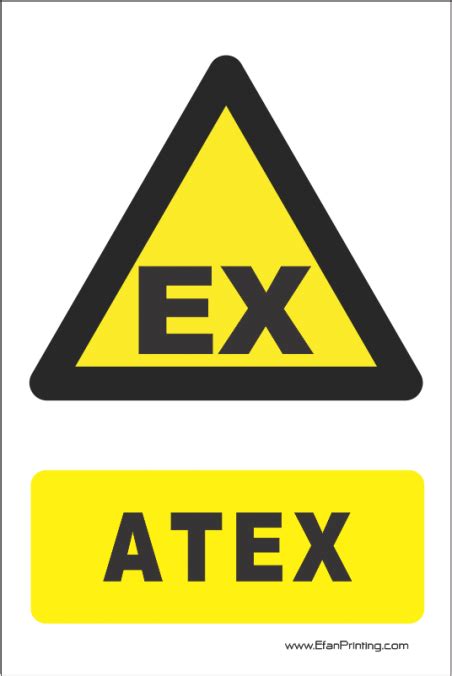 ATEX Danger explosive atmosphere - Aluminum Sign