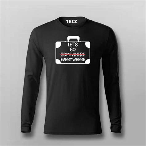 LET'S GO EVERYWHERE Travelling T-shirt For Men - TEEZ.in