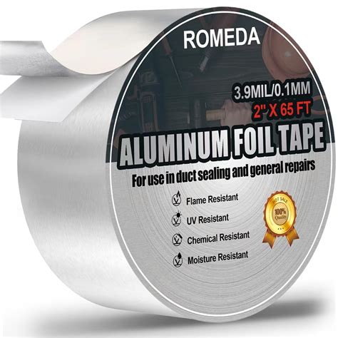 Buy Aluminum Foil Tape, 2 inch x 65 Feet (3.9 mil), Insulation Adhesive ...