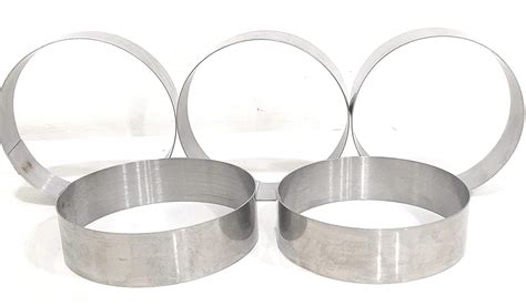 Buy T H Bake Ware Steel Baking Ring for Burger/Buns (Pack of 5) (Steel ...