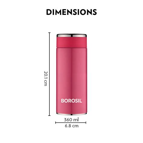 Borosil Travelsmart 200 ml Grip N Sip Steel Water Bottle (Pack of 1, Pink)