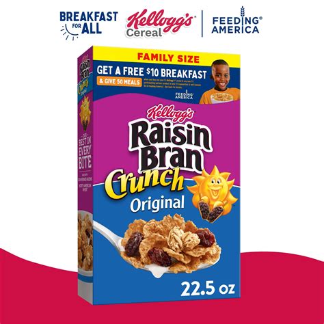 (3 pack) Kellogg's Raisin Bran Crunch Original Breakfast Cereal, Family ...