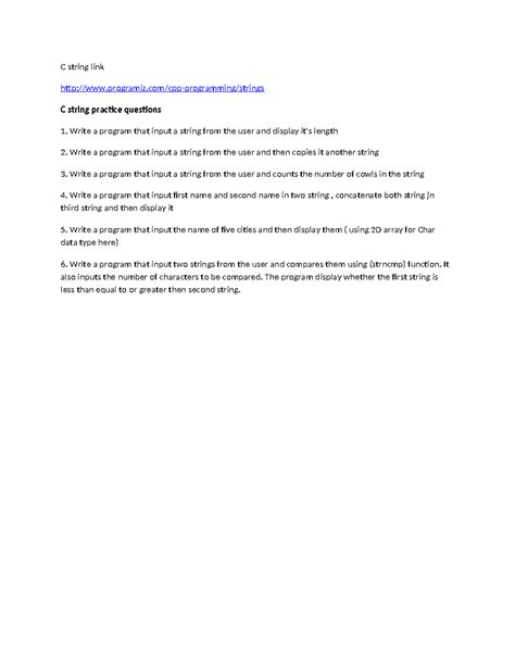 Image result for String Problems in C Programming Language