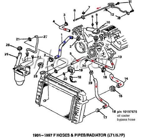 LT1 Engine Exploded View 的图像结果