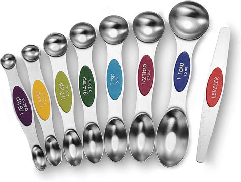 Amazon.com: Magnetic Measuring Spoons Set - Stainless Steel Stackable ...