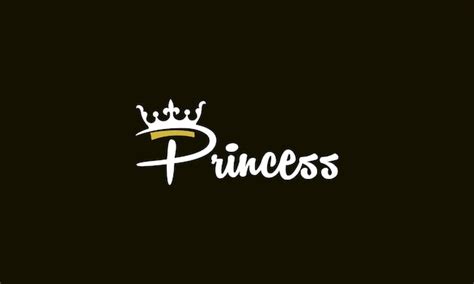 Logotype princess logo. letter p logo. p and crown. black background ...