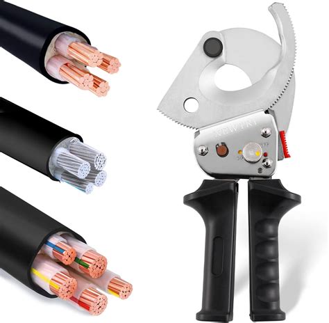 NEWTRY Heavy Duty Ratchet Cable Cutter Tool for Cutting Copper and ...