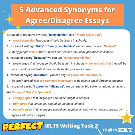 5 Advanced Synonyms for Agree/Disagree Essays | ielts.englishprotips.com