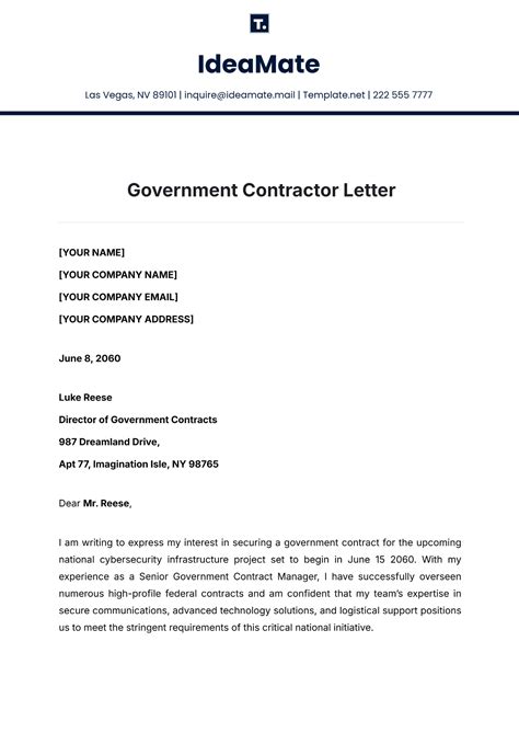 Free Official Letter Format to Government Template to Edit Online