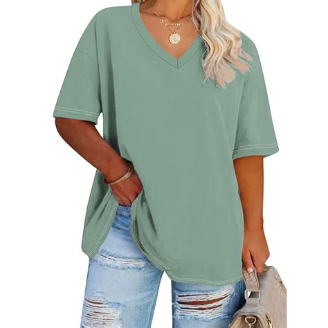 Womens Plus Size Savings Fashion Womens Plus Size Short Sleeve Tops ...