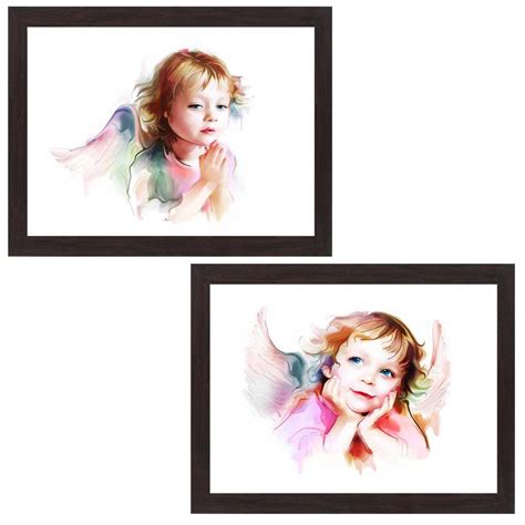 Wens 'Playing Child' Painting (MDF, 55 cm x 35.5 cm, Multicolour ...