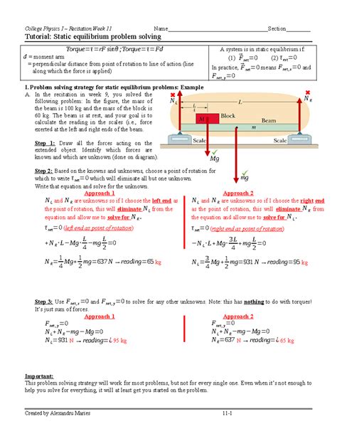 Static Equilibrium Tutorials 的图像结果