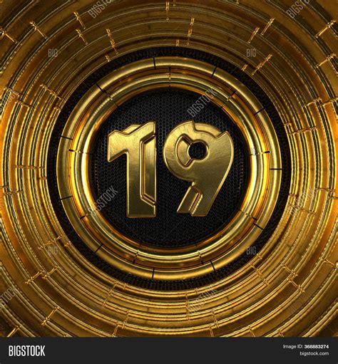 Gold Number 19 (number Image & Photo (Free Trial) | Bigstock