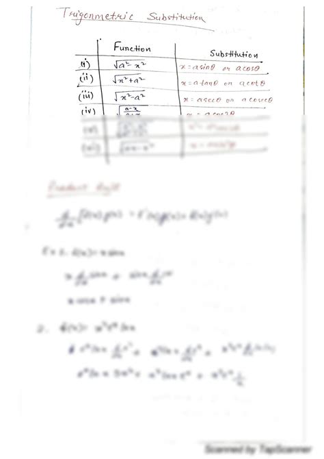 SOLUTION: Trigonometric substitution rule - Studypool