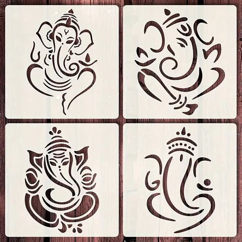 Stencils: Shop Online 4 pcs Indian Rangoli Mandala Stencil Set for ...