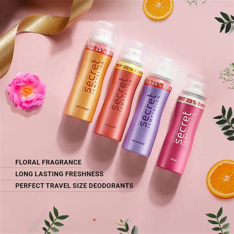 Pink, Romance, Mystery & Passion Deodorants | Secret Temptation