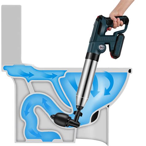 Buy Toilet Plunger, Electric Toilet Clog Remover Drain Unblocker, High ...