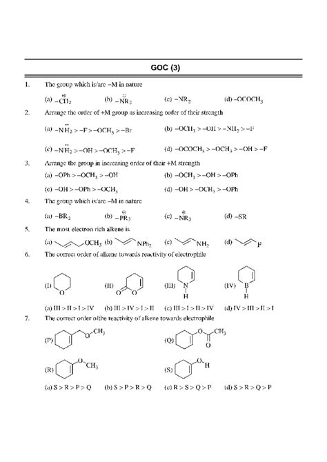 GOC 3 - GOC - Chemistry - Studocu