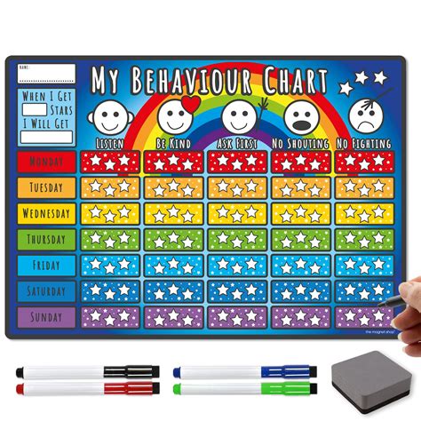 Buy The Magnet Shop A3 Behaviour Chart for Children - Magnetic Star ...